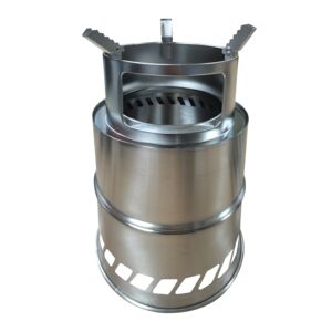 Living Accents Portable Camping Stove Silver 30 x 19cm Living Accents Portable Camping Stove Silver 30 x 19cm